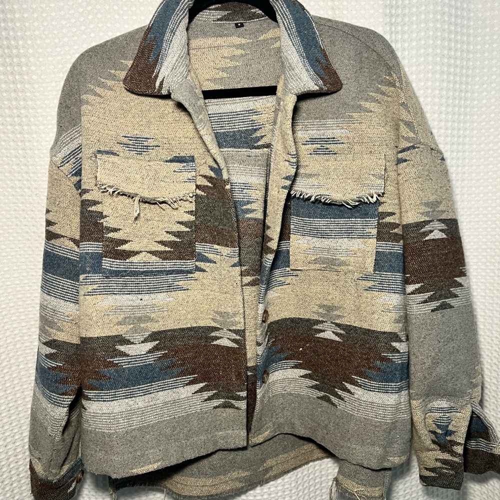 Men's Rustic Pattern Cardigan Sweater